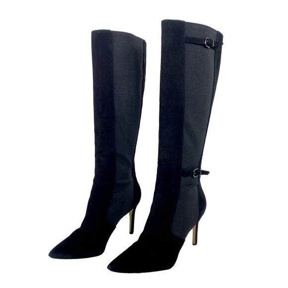 Via Spiga Shoes - 🟣🟣 Via Spiga Women's Size 10 Black Cecil Pull On Gored Suede Leather Heeled